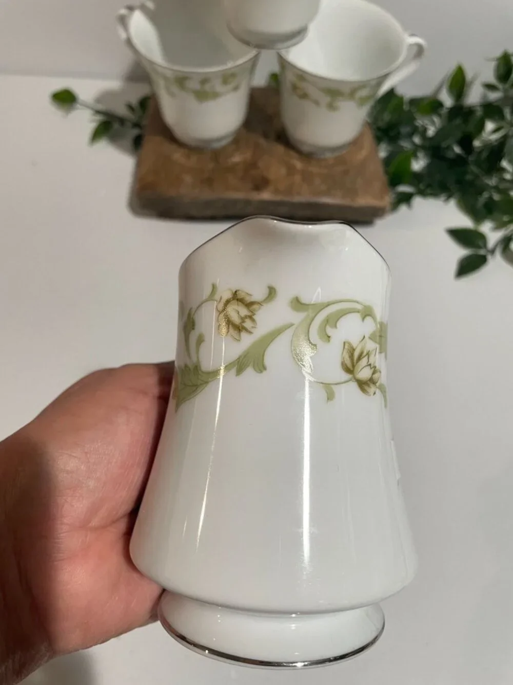 Mikasa Trousseau 9362 Fine China Creamer & 3 Coffee Cups Set Japan